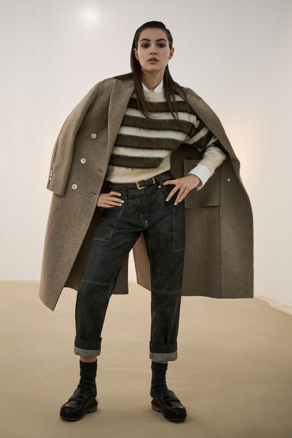 Fashion Week Milan Fall/Winter 2023 look 14 from the Brunello Cucinelli collection 女装