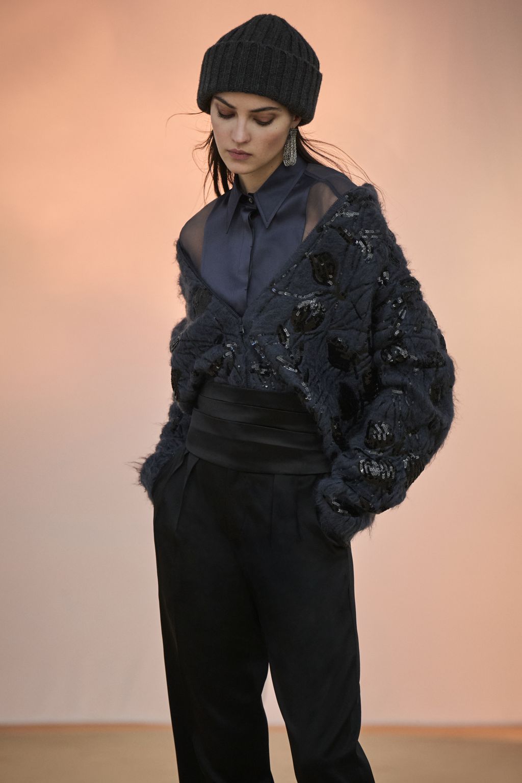 Fashion Week Milan Fall/Winter 2023 look 49 from the Brunello Cucinelli collection womenswear