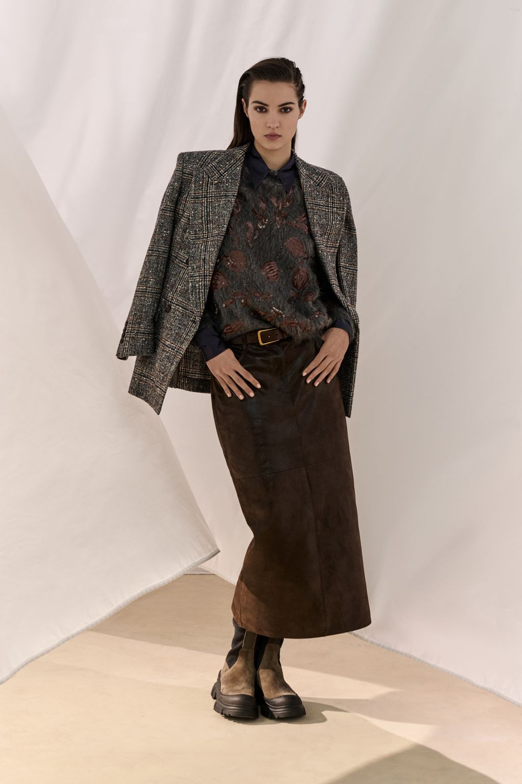 Fashion Week Milan Fall/Winter 2023 look 23 de la collection Brunello Cucinelli womenswear