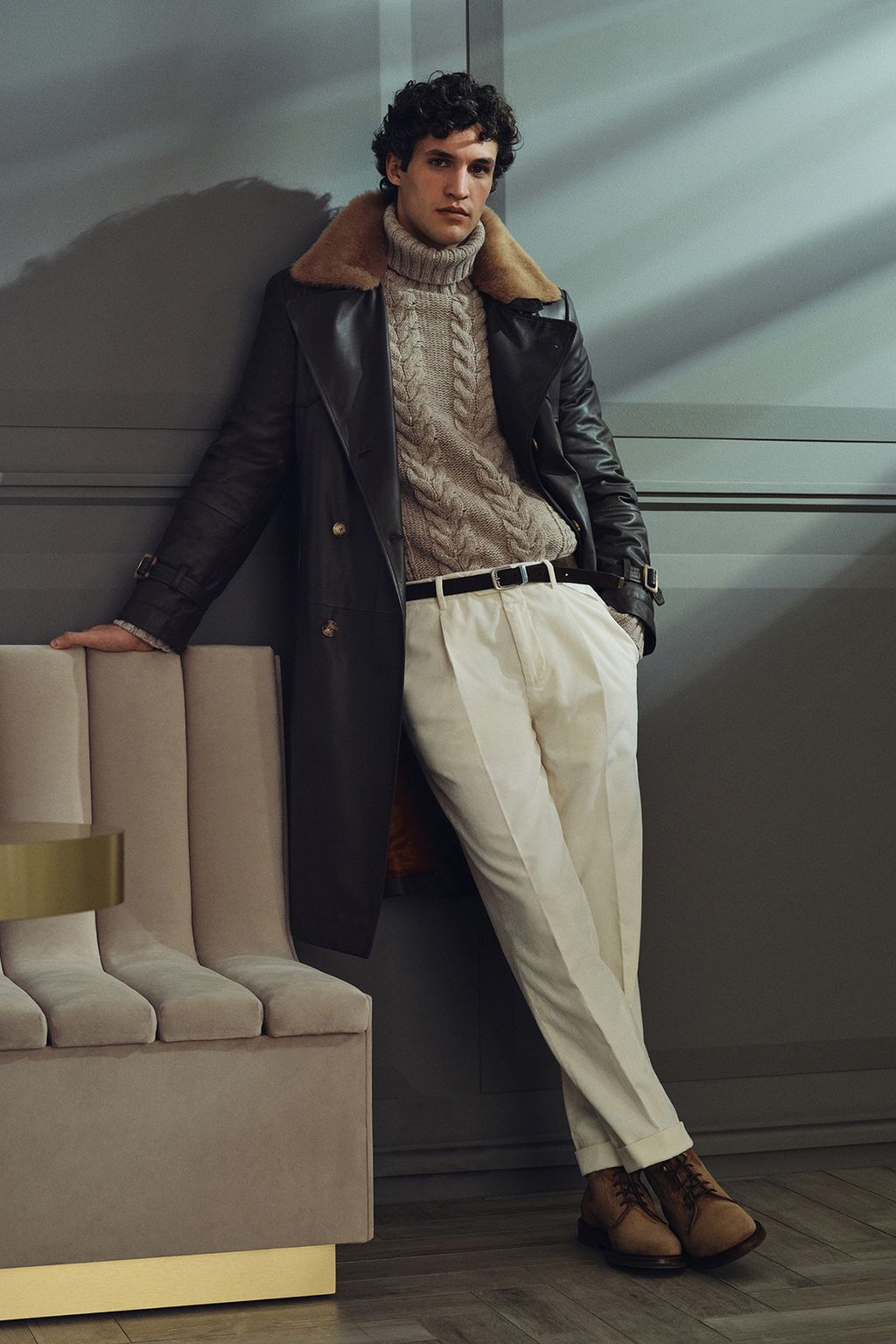 Fashion Week Milan Fall/Winter 2024 look 3 from the Brunello Cucinelli collection menswear