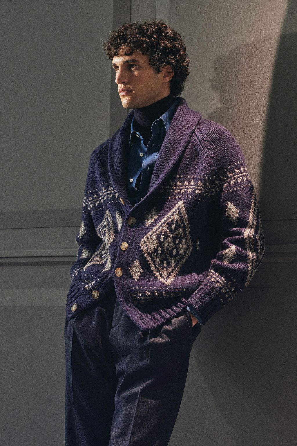 Fashion Week Milan Fall/Winter 2024 look 18 from the Brunello Cucinelli collection 男装