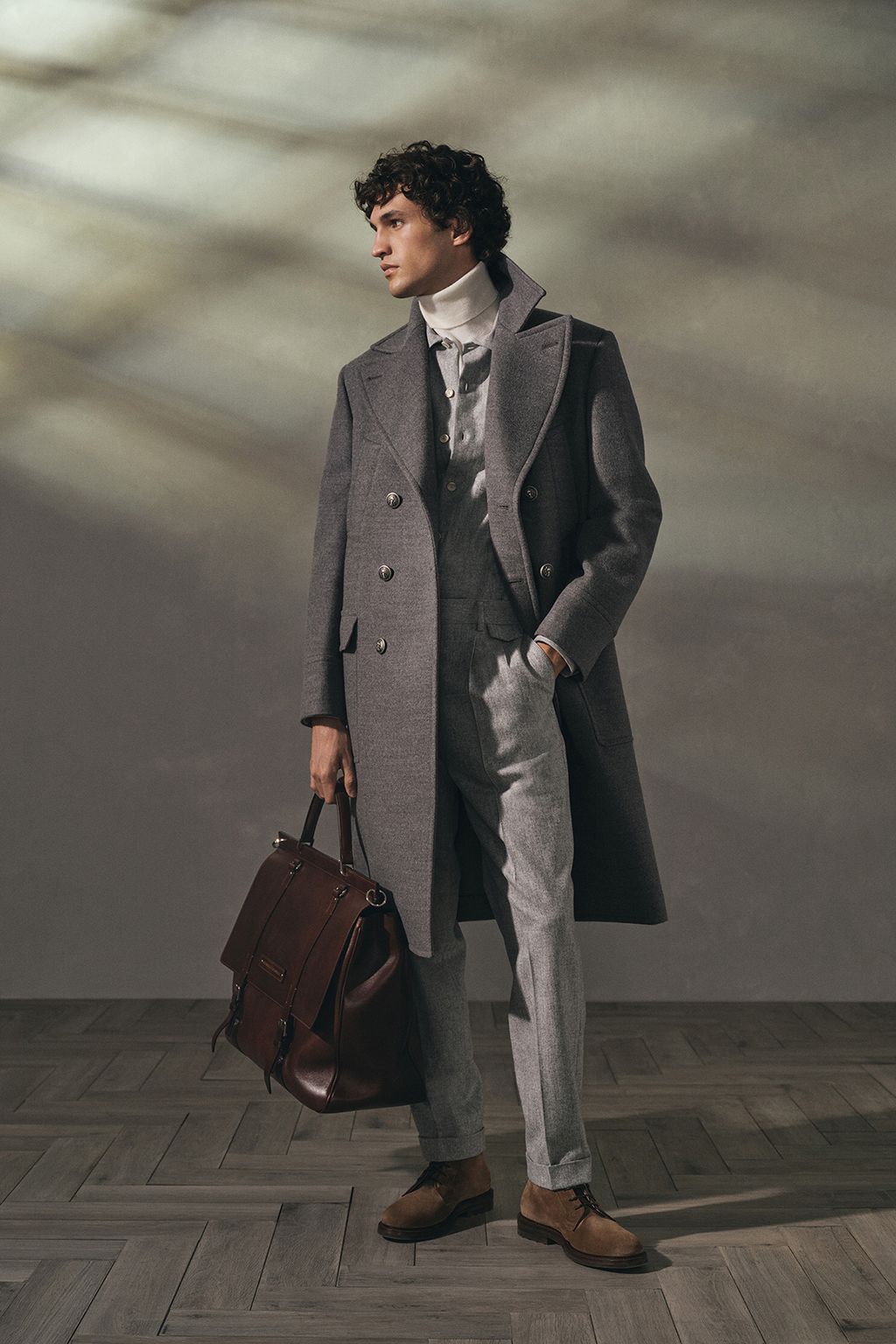 Fashion Week Milan Fall/Winter 2024 look 28 from the Brunello Cucinelli collection menswear