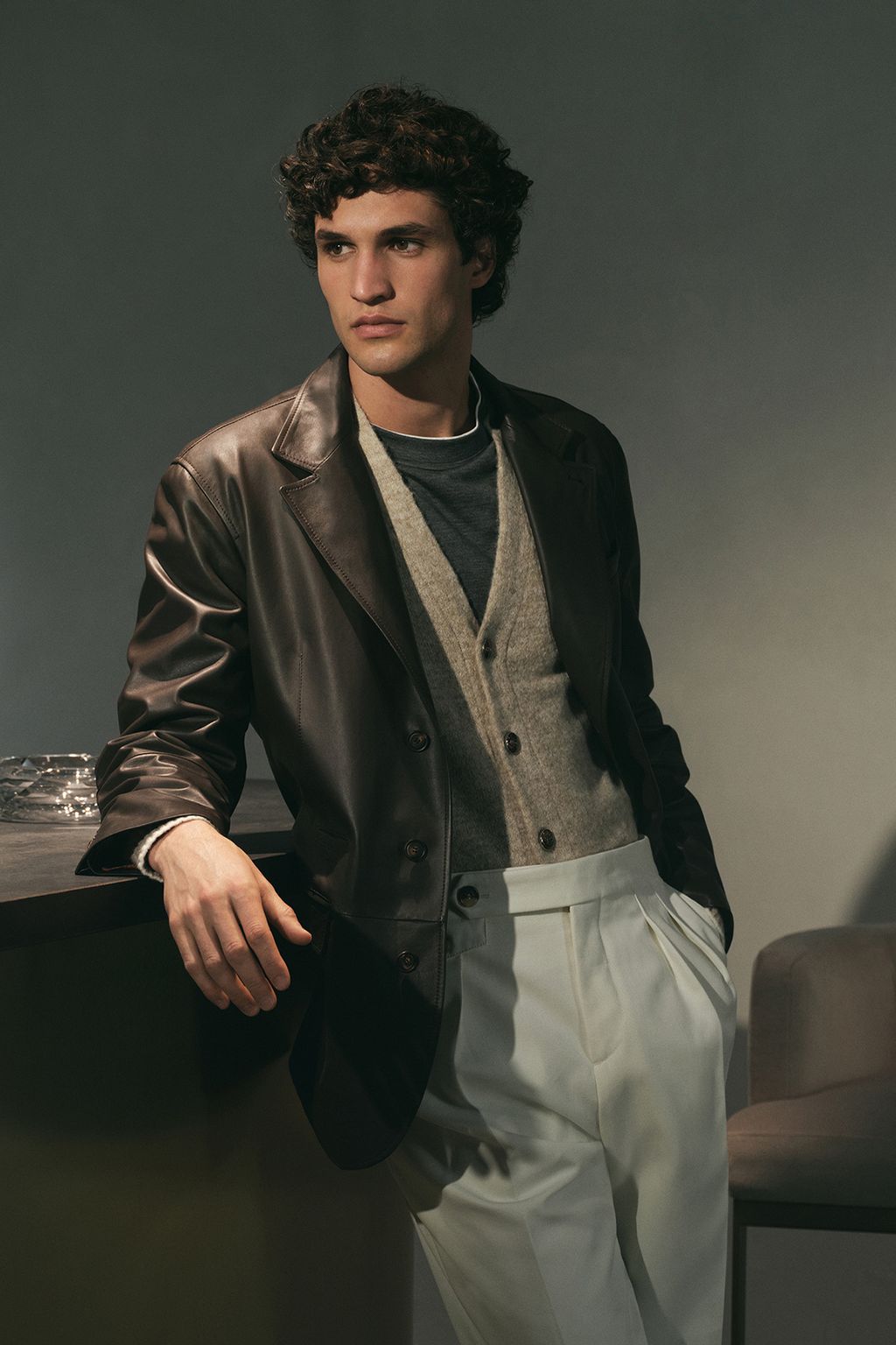 Fashion Week Milan Fall/Winter 2024 look 30 from the Brunello Cucinelli collection menswear