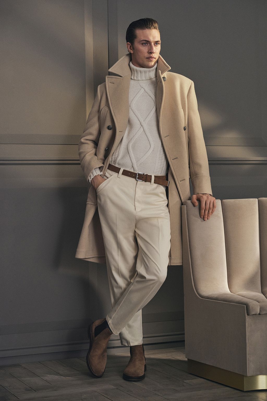 Fashion Week Milan Fall/Winter 2024 look 31 from the Brunello Cucinelli collection 男装