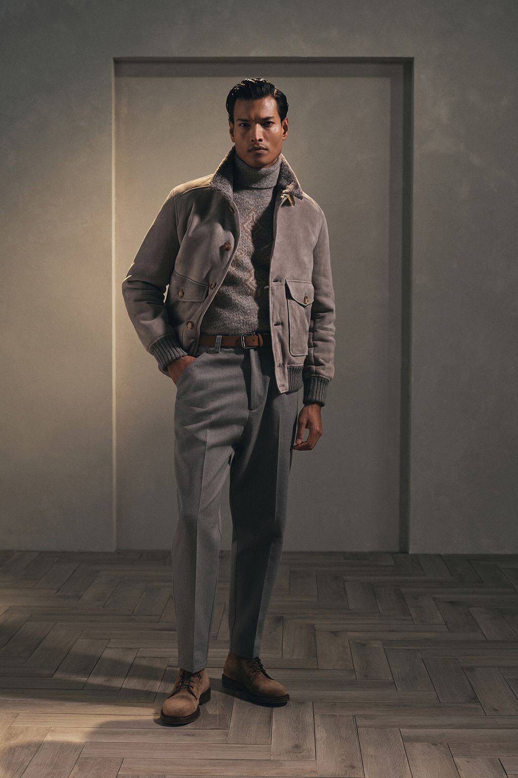 Fashion Week Milan Fall/Winter 2024 look 32 from the Brunello Cucinelli collection menswear