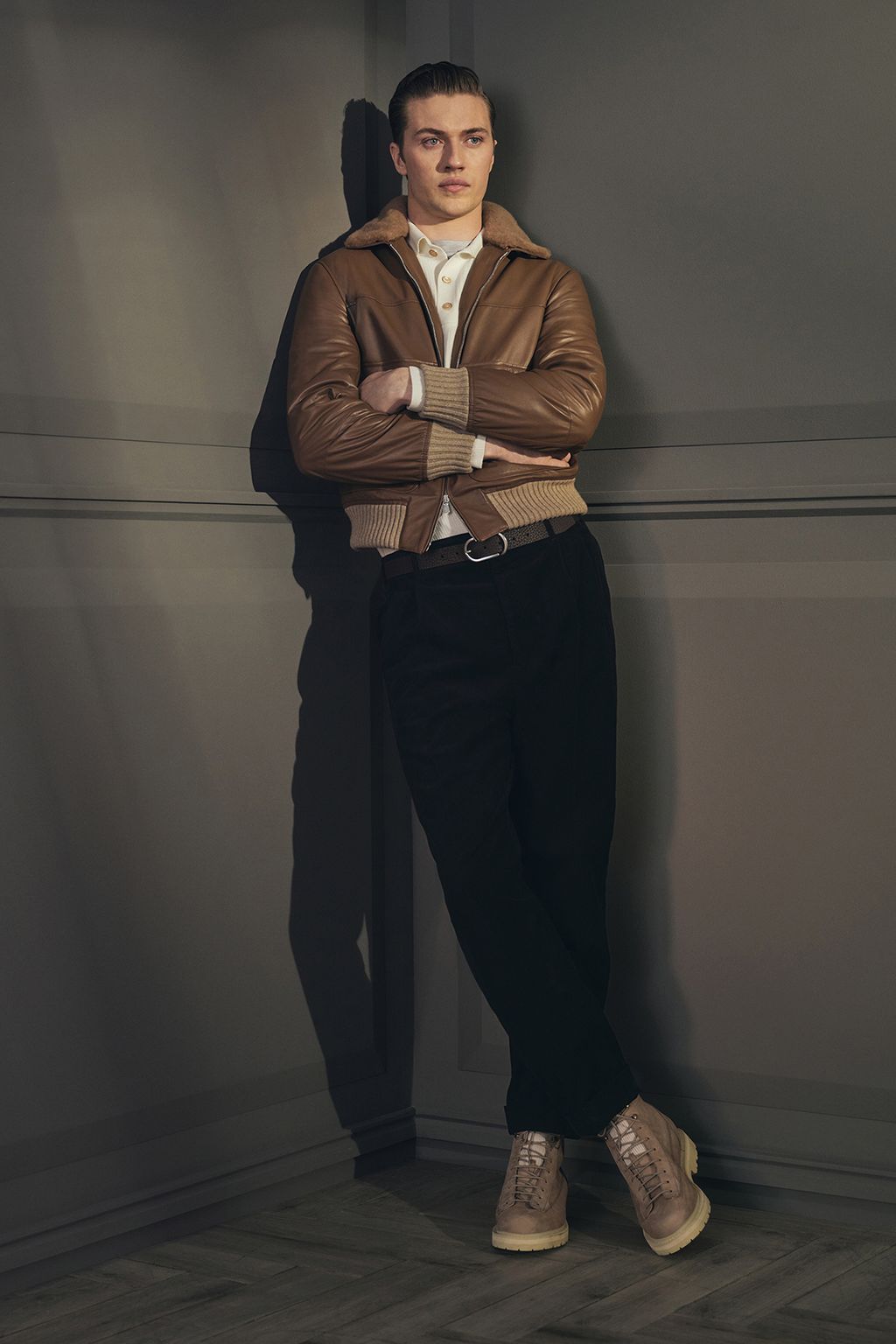 Fashion Week Milan Fall/Winter 2024 look 36 from the Brunello Cucinelli collection 男装