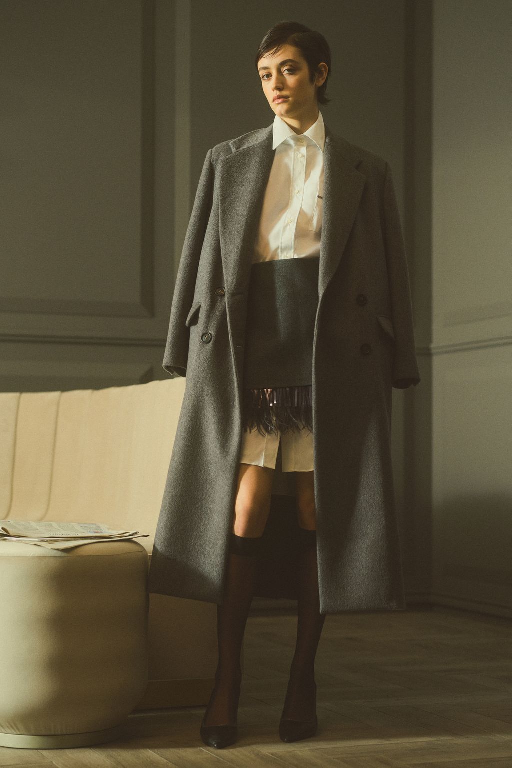 Fashion Week Milan Fall/Winter 2024 look 3 de la collection Brunello Cucinelli womenswear