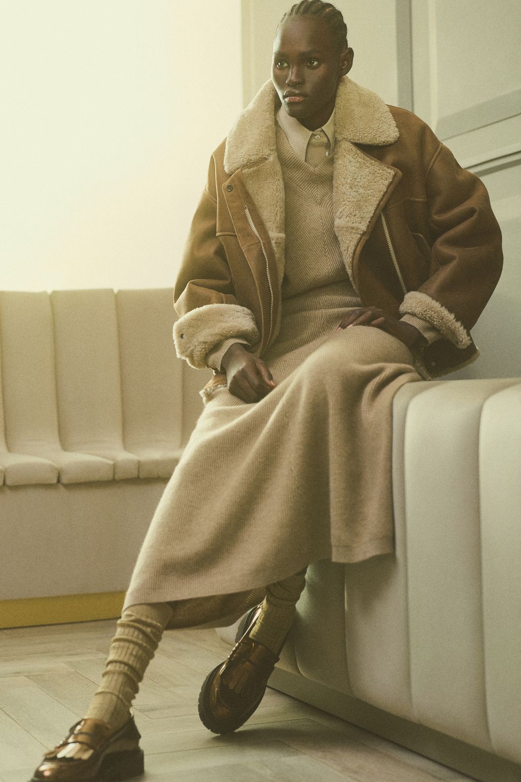 Fashion Week Milan Fall/Winter 2024 look 4 from the Brunello Cucinelli collection 女装