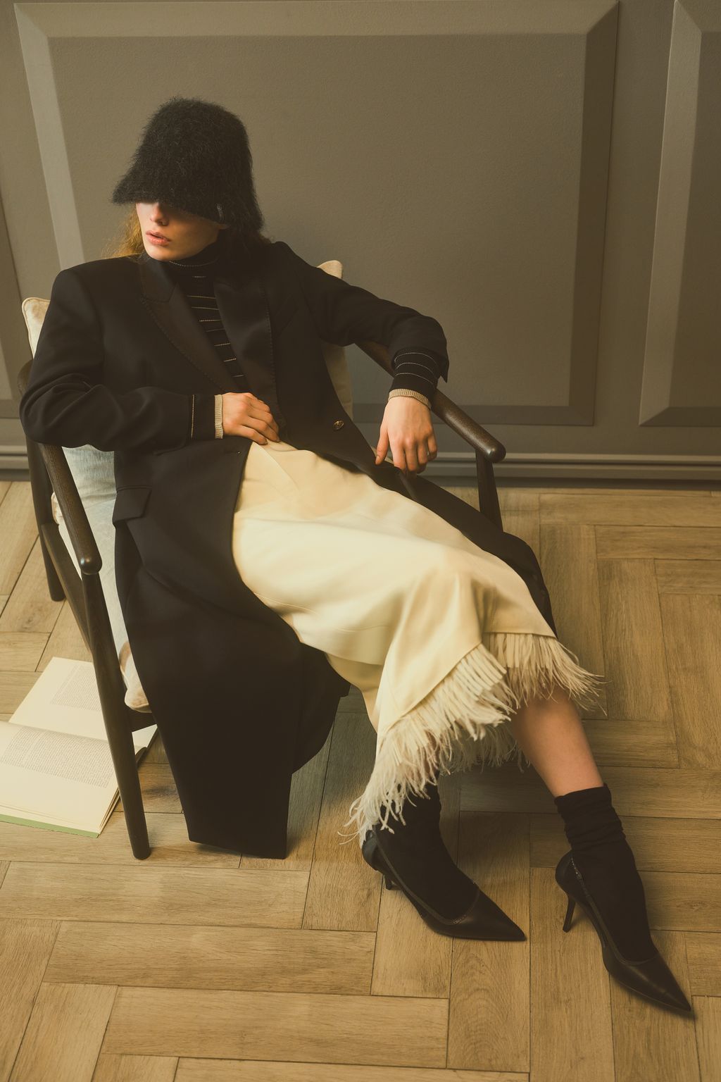Fashion Week Milan Fall/Winter 2024 look 25 de la collection Brunello Cucinelli womenswear