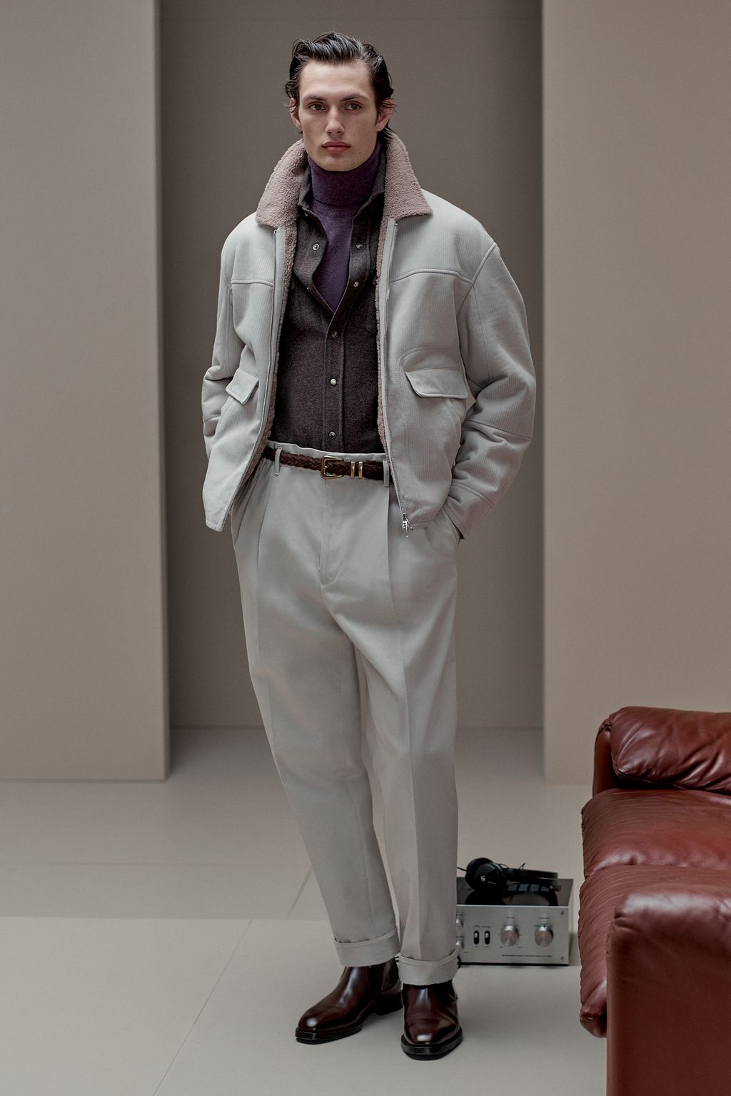 Fashion Week Milan Fall/Winter 2025 look 10 de la collection Brunello Cucinelli menswear