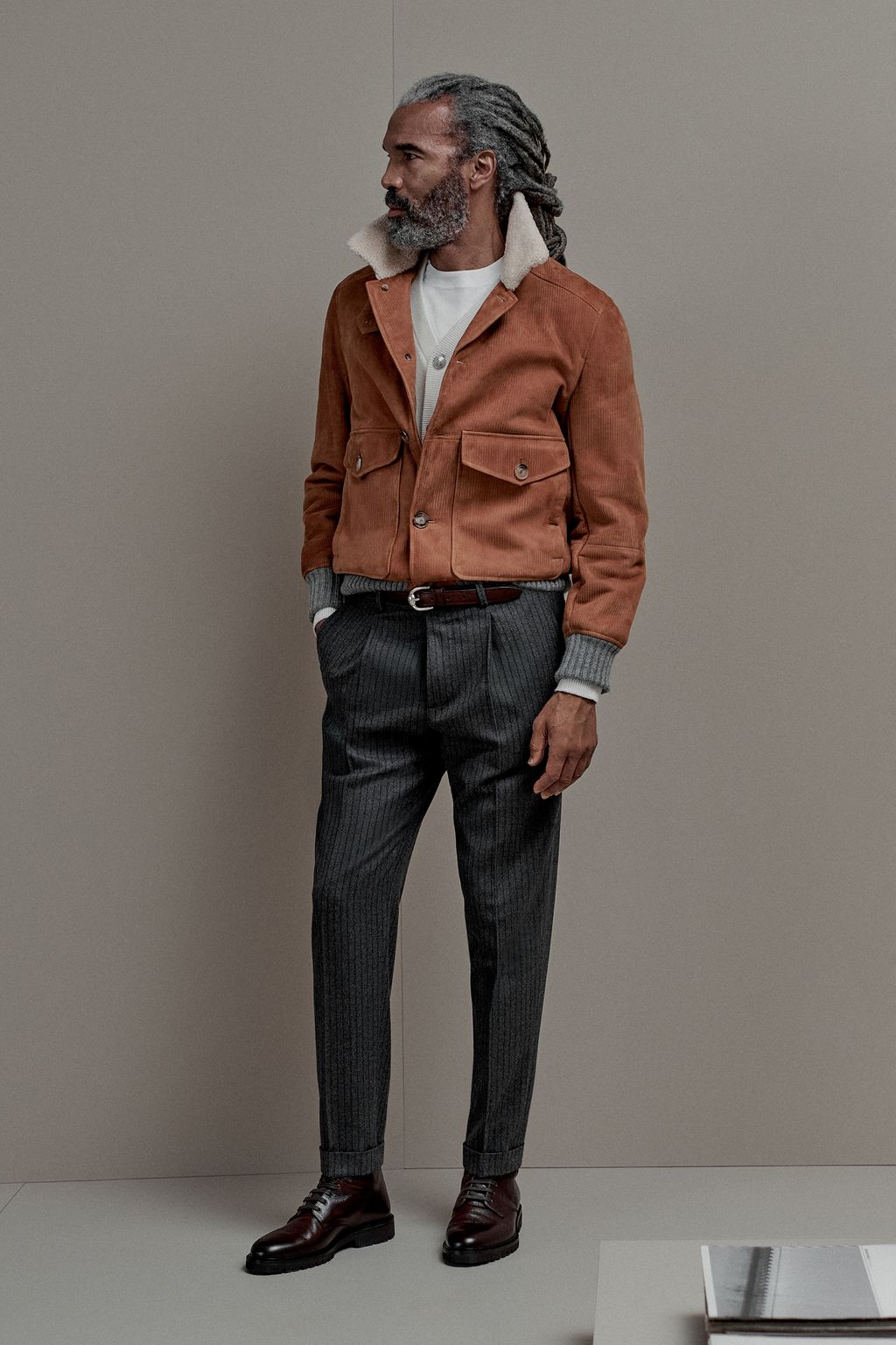 Fashion Week Milan Fall/Winter 2025 look 15 from the Brunello Cucinelli collection menswear