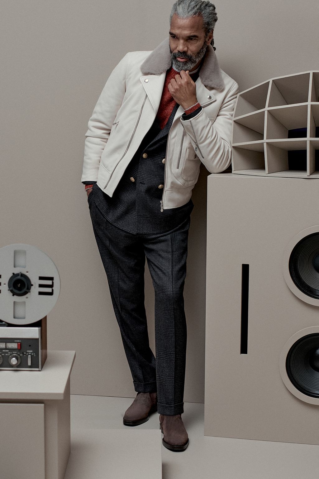 Fashion Week Milan Fall/Winter 2025 look 18 de la collection Brunello Cucinelli menswear