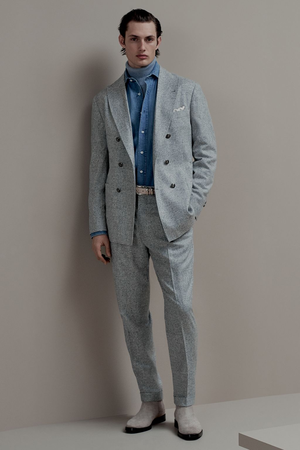 Fashion Week Milan Fall/Winter 2025 look 19 de la collection Brunello Cucinelli menswear