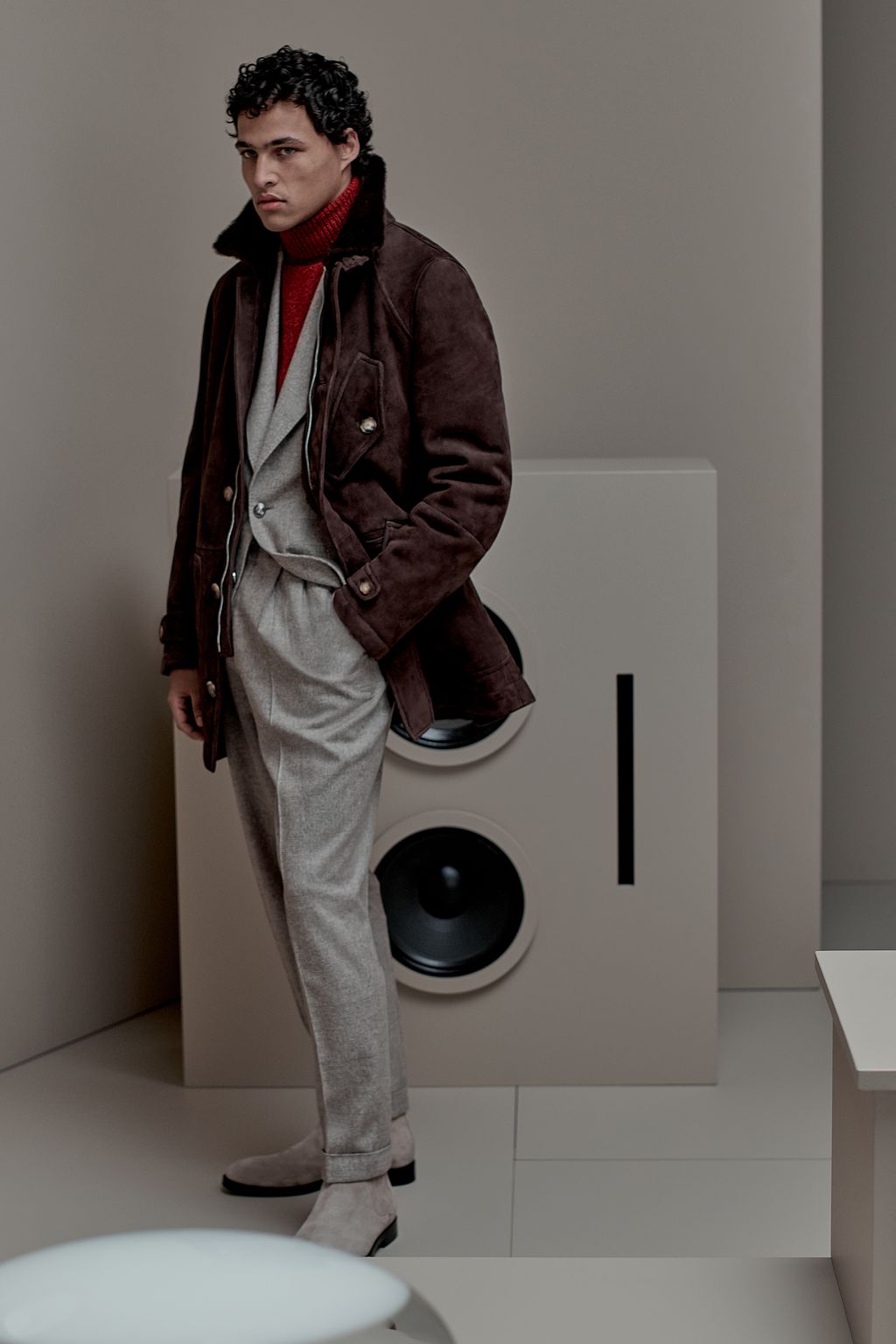 Fashion Week Milan Fall/Winter 2025 look 2 de la collection Brunello Cucinelli menswear
