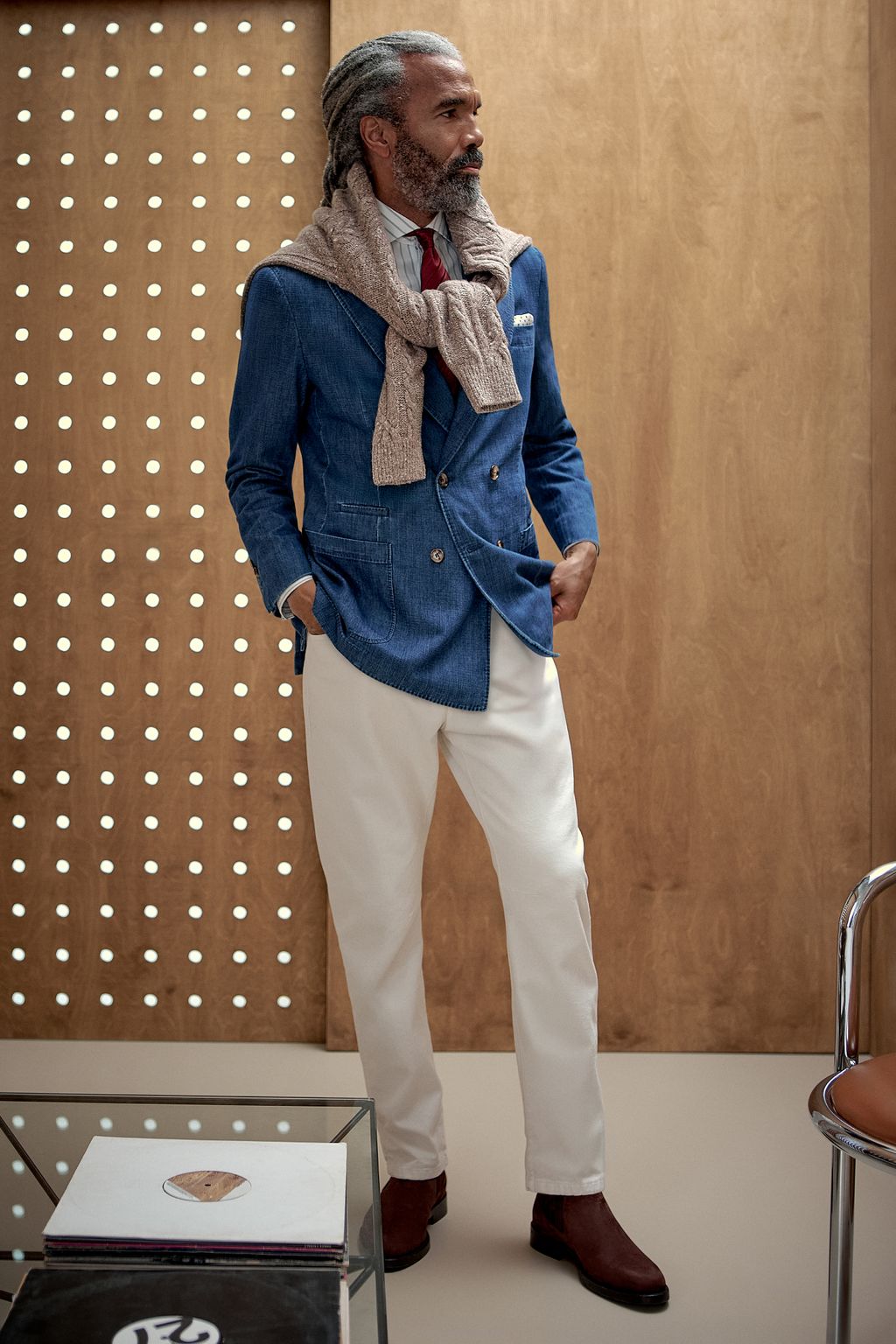 Fashion Week Milan Fall/Winter 2025 look 23 from the Brunello Cucinelli collection 男装