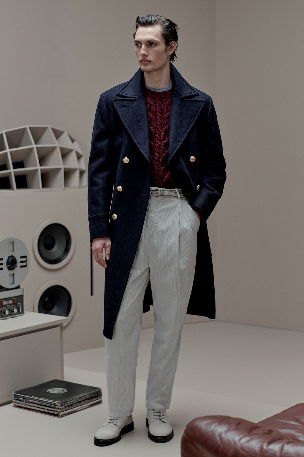 Fashion Week Milan Fall/Winter 2025 look 27 from the Brunello Cucinelli collection 男装