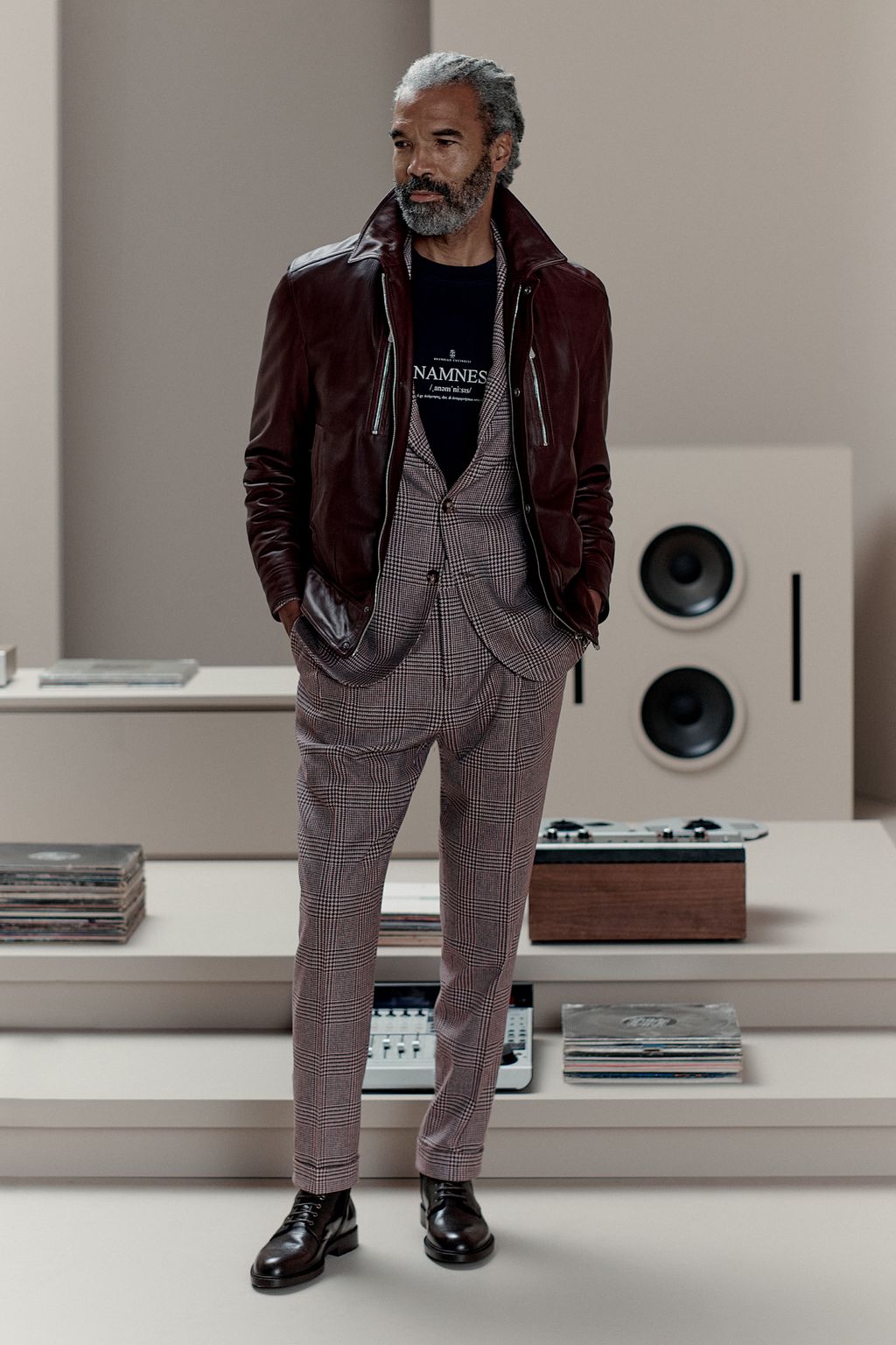 Fashion Week Milan Fall/Winter 2025 look 30 de la collection Brunello Cucinelli menswear