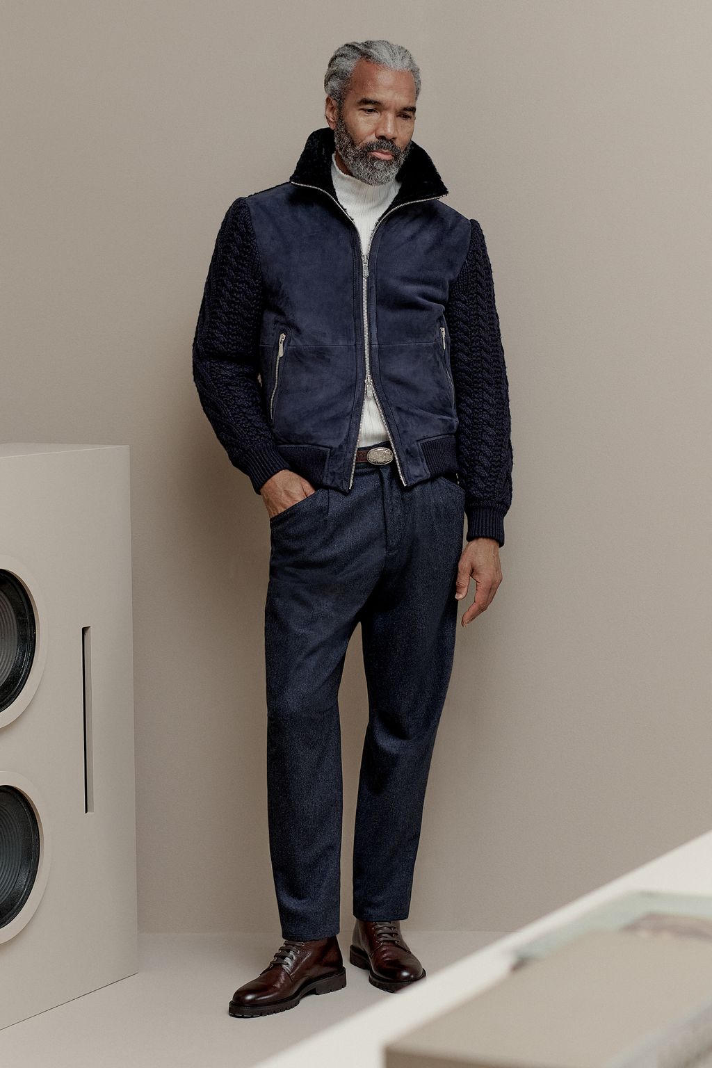 Fashion Week Milan Fall/Winter 2025 look 32 from the Brunello Cucinelli collection menswear