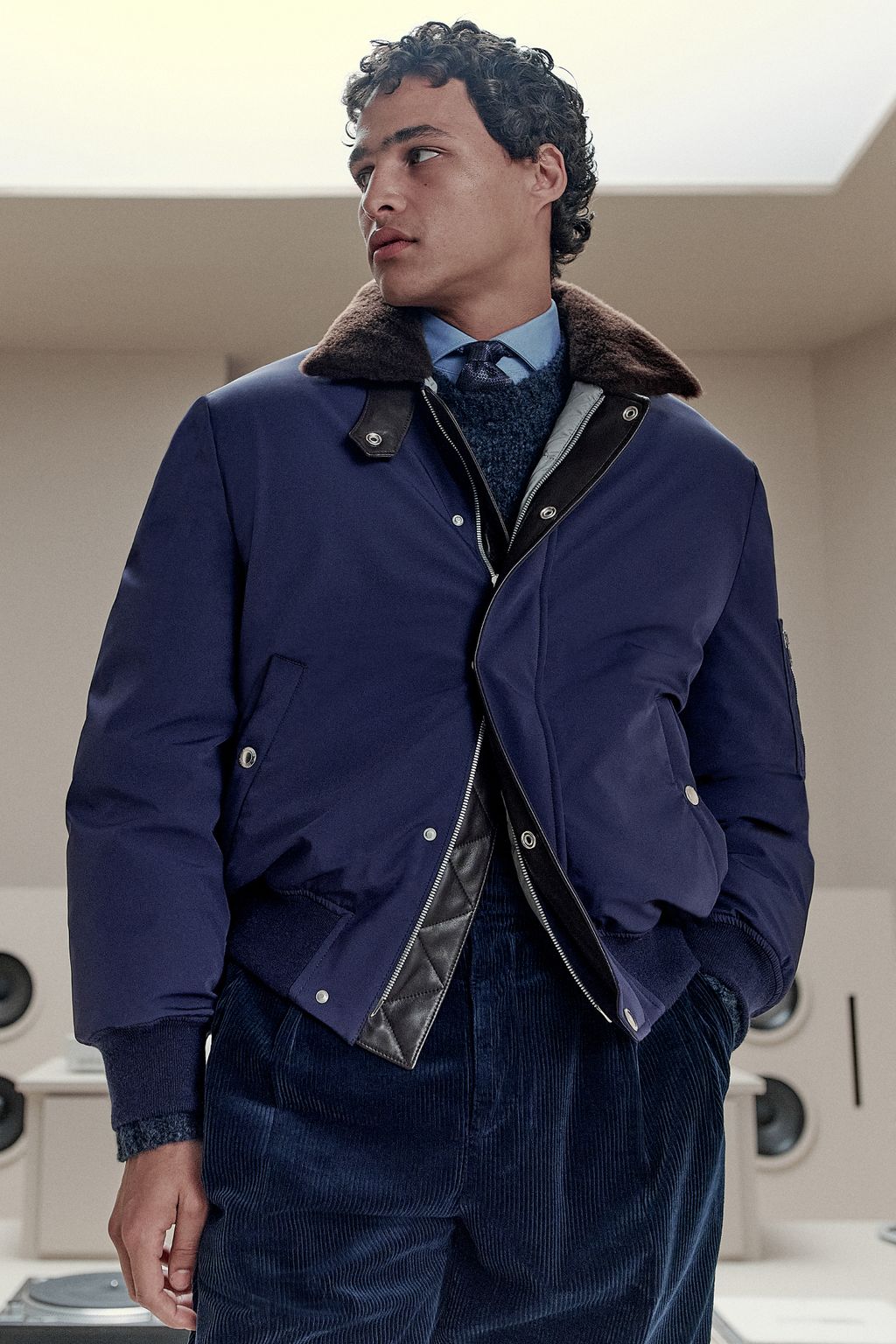 Fashion Week Milan Fall/Winter 2025 look 34 from the Brunello Cucinelli collection menswear