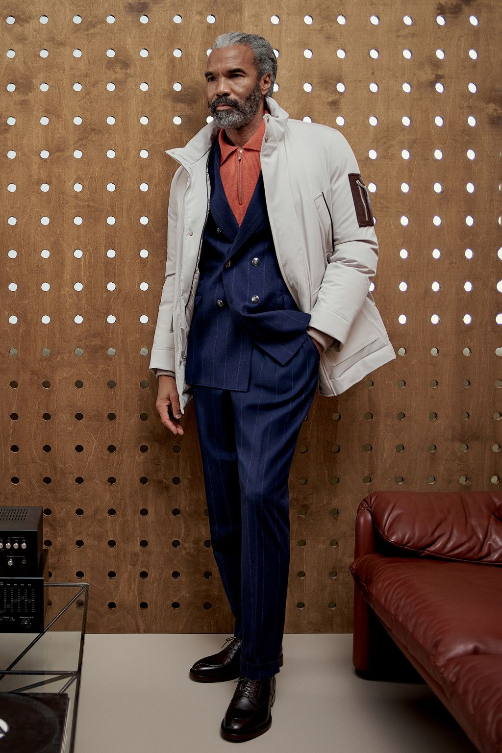 Fashion Week Milan Fall/Winter 2025 look 39 from the Brunello Cucinelli collection menswear