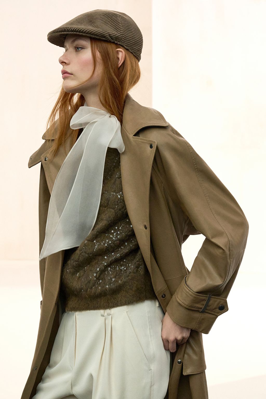 Fashion Week Milan Fall/Winter 2025 look 2 from the Brunello Cucinelli collection womenswear