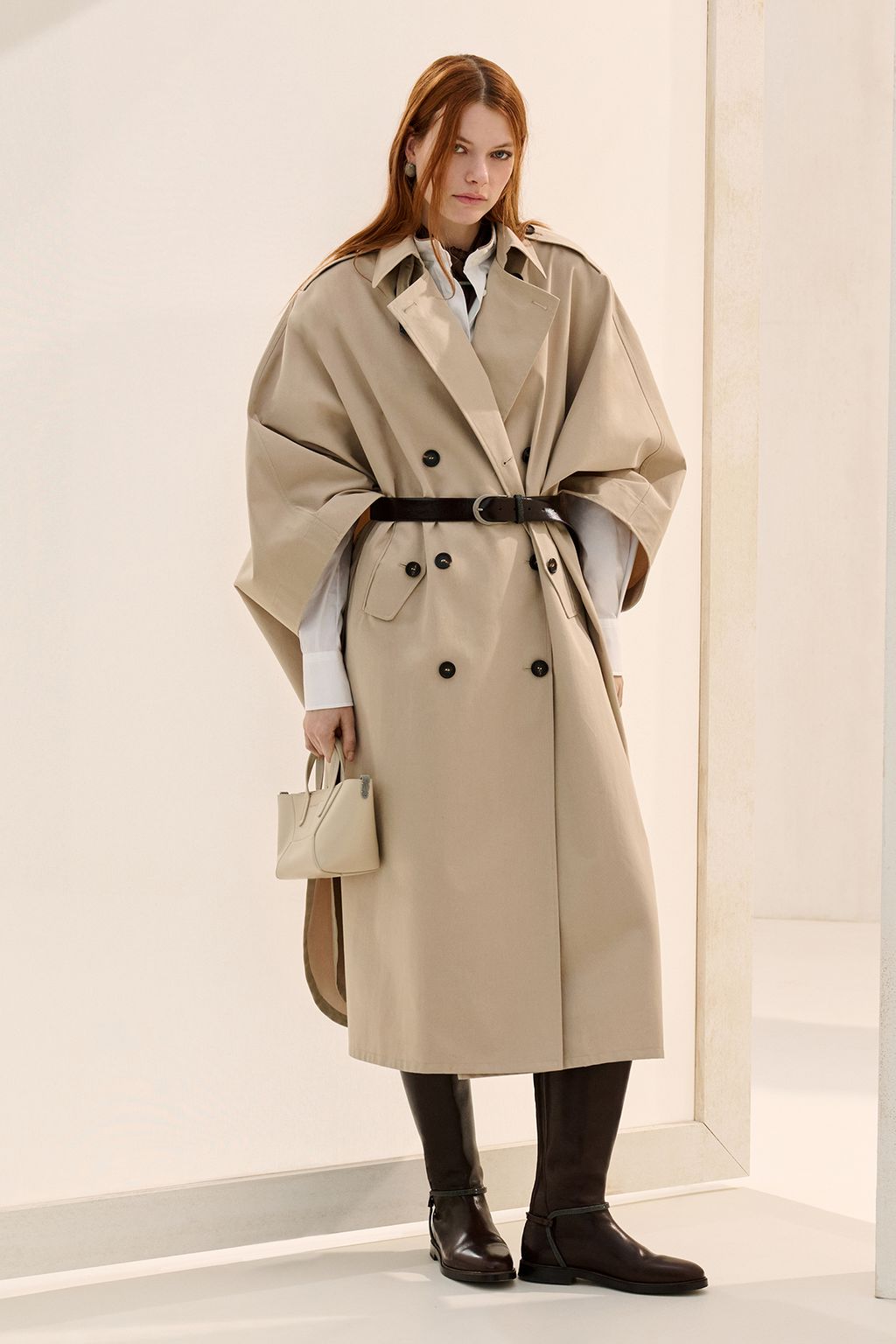 Fashion Week Milan Fall/Winter 2025 look 4 from the Brunello Cucinelli collection 女装