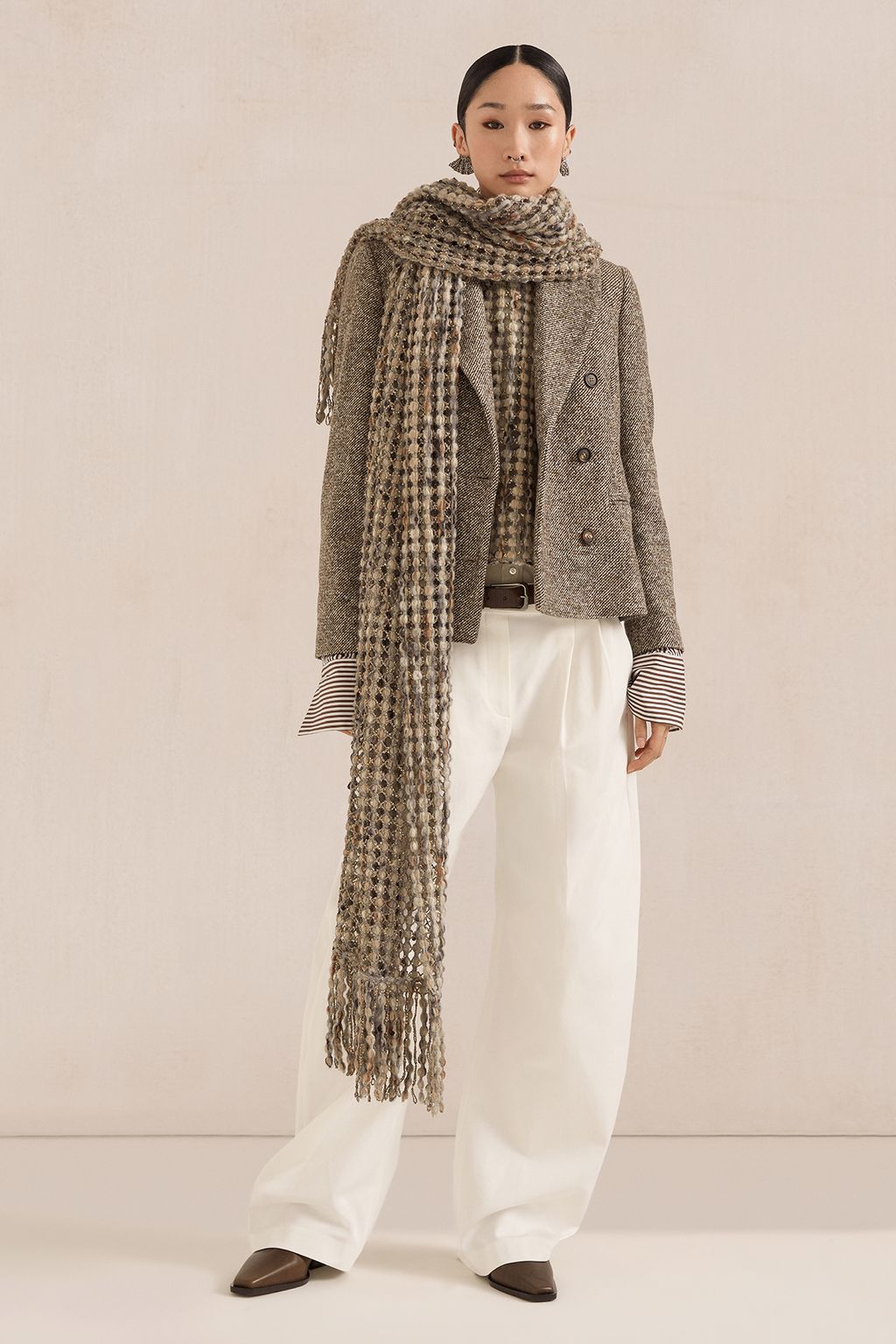 Fashion Week Milan Fall/Winter 2025 look 6 from the Brunello Cucinelli collection womenswear