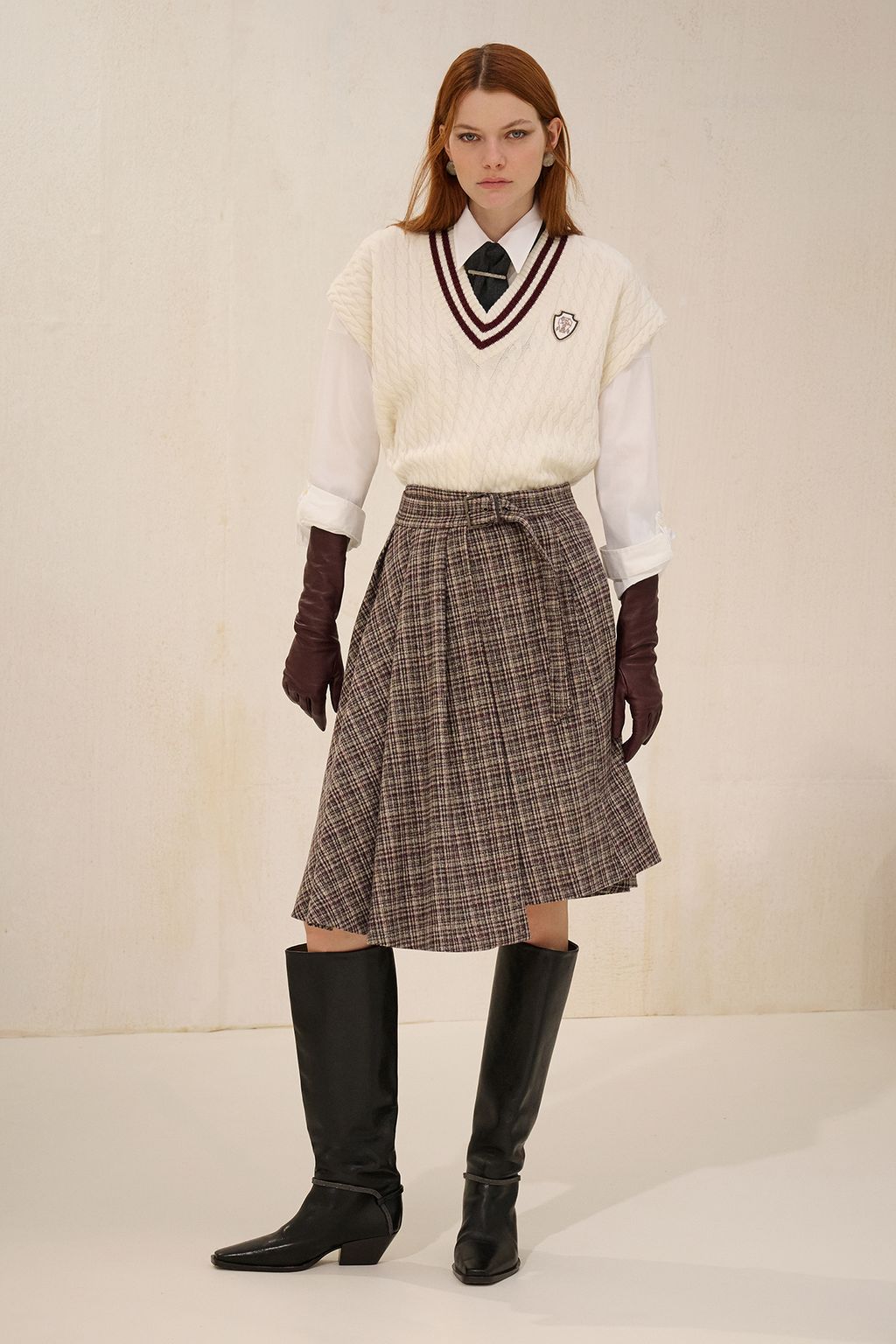 Fashion Week Milan Fall/Winter 2025 look 13 from the Brunello Cucinelli collection womenswear