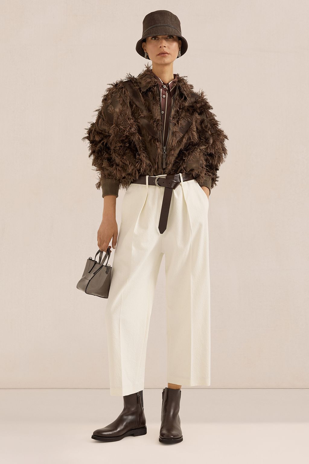 Fashion Week Milan Fall/Winter 2025 look 15 from the Brunello Cucinelli collection womenswear