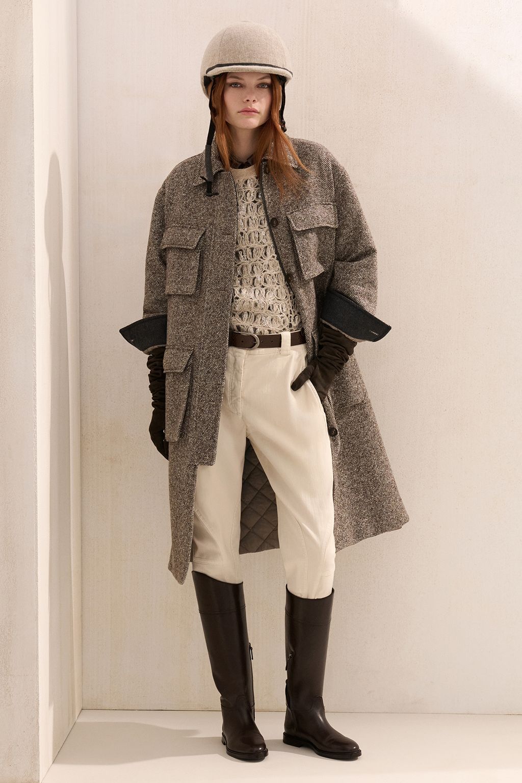 Fashion Week Milan Fall/Winter 2025 look 18 from the Brunello Cucinelli collection womenswear