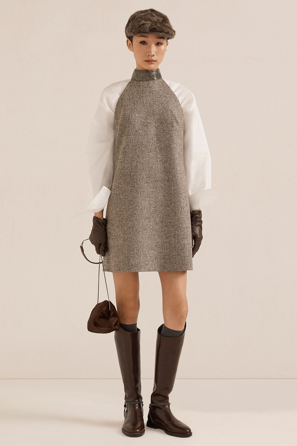 Fashion Week Milan Fall/Winter 2025 look 32 from the Brunello Cucinelli collection womenswear