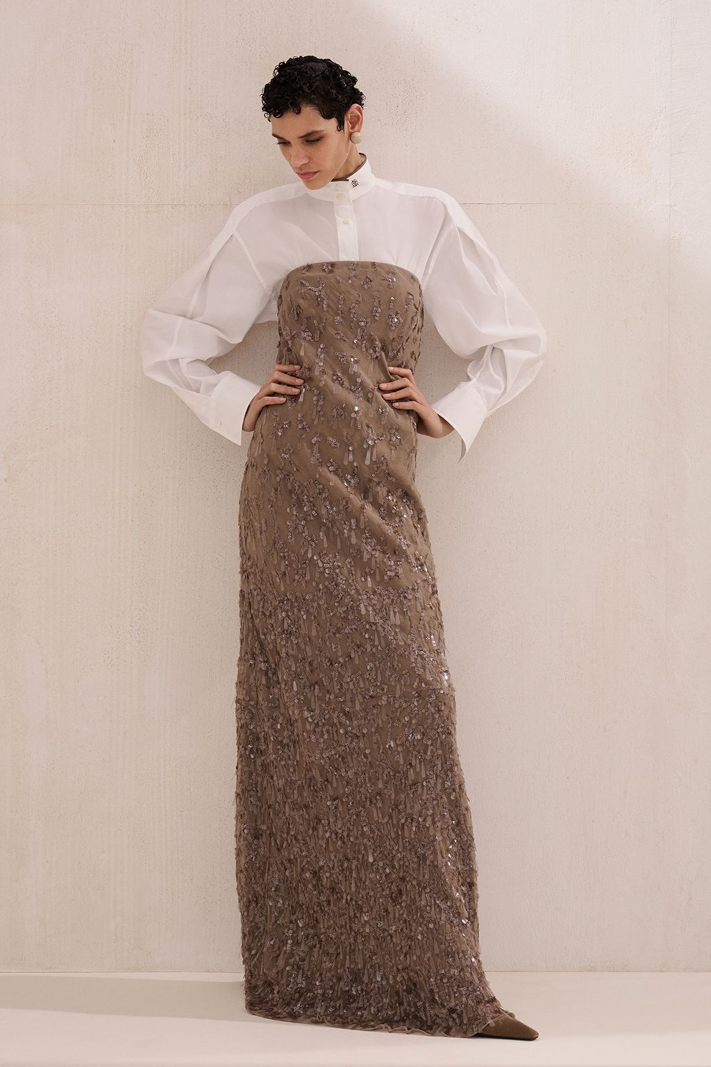 Fashion Week Milan Fall/Winter 2025 look 41 from the Brunello Cucinelli collection womenswear