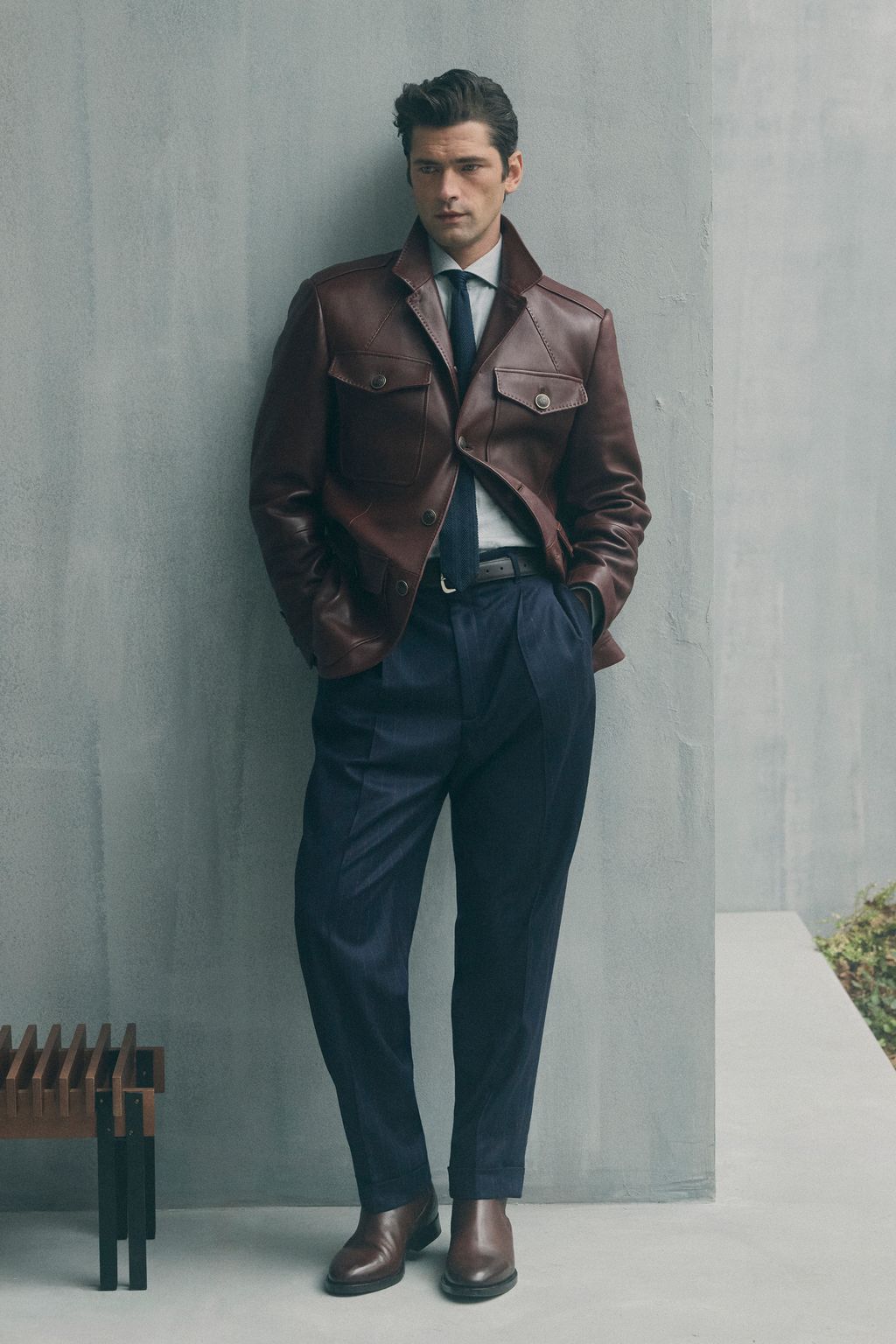 Fashion Week Milan Fall/Winter 2026 look 5 from the Brunello Cucinelli collection menswear