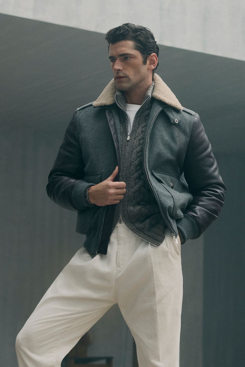 Fashion Week Milan Fall/Winter 2026 look 7 from the Brunello Cucinelli collection menswear