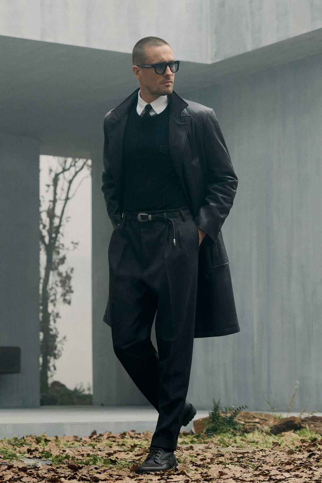Fashion Week Milan Fall/Winter 2026 look 14 from the Brunello Cucinelli collection menswear