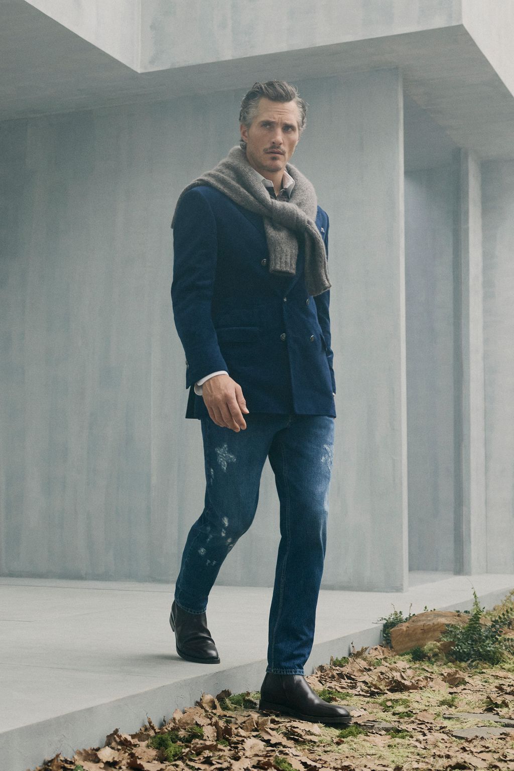 Fashion Week Milan Fall/Winter 2026 look 19 from the Brunello Cucinelli collection menswear