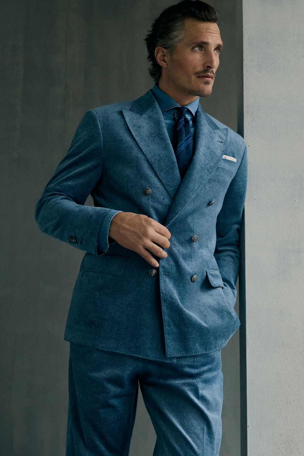 Fashion Week Milan Fall/Winter 2026 look 20 from the Brunello Cucinelli collection menswear