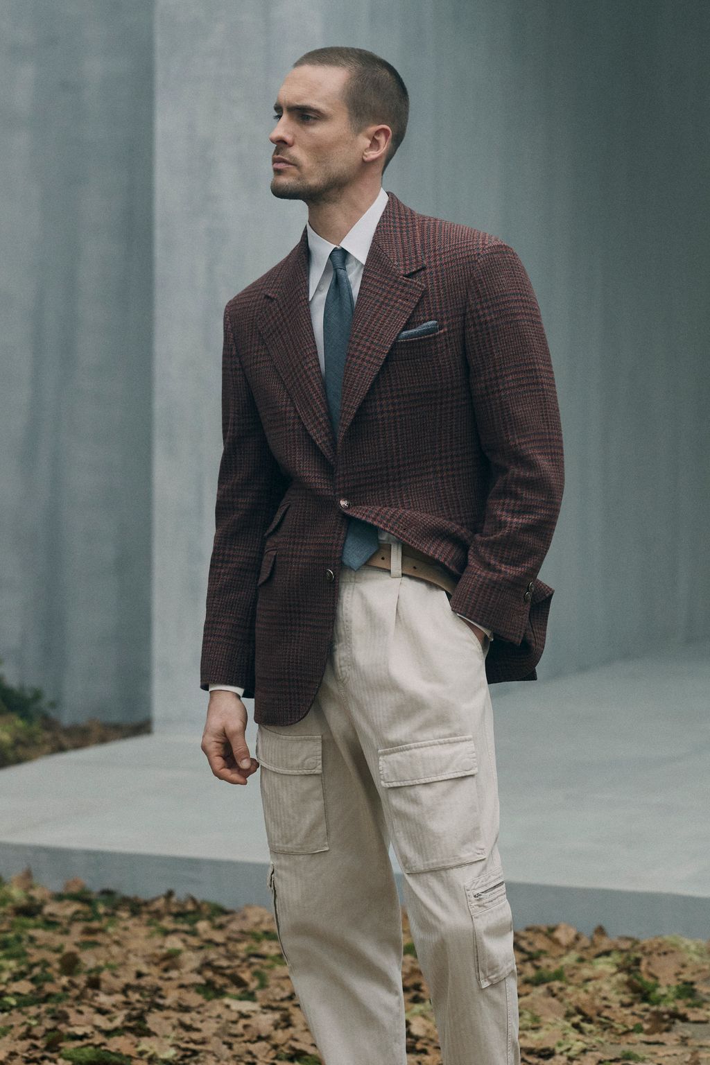 Fashion Week Milan Fall/Winter 2026 look 22 from the Brunello Cucinelli collection menswear