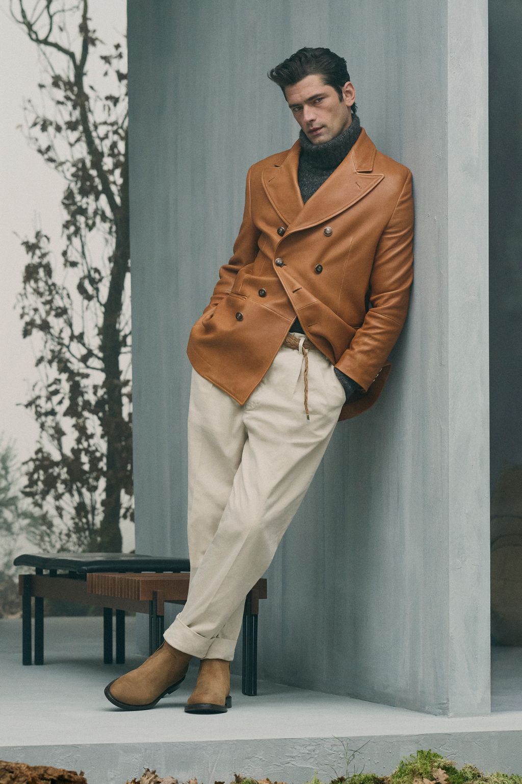 Fashion Week Milan Fall/Winter 2026 look 26 from the Brunello Cucinelli collection menswear