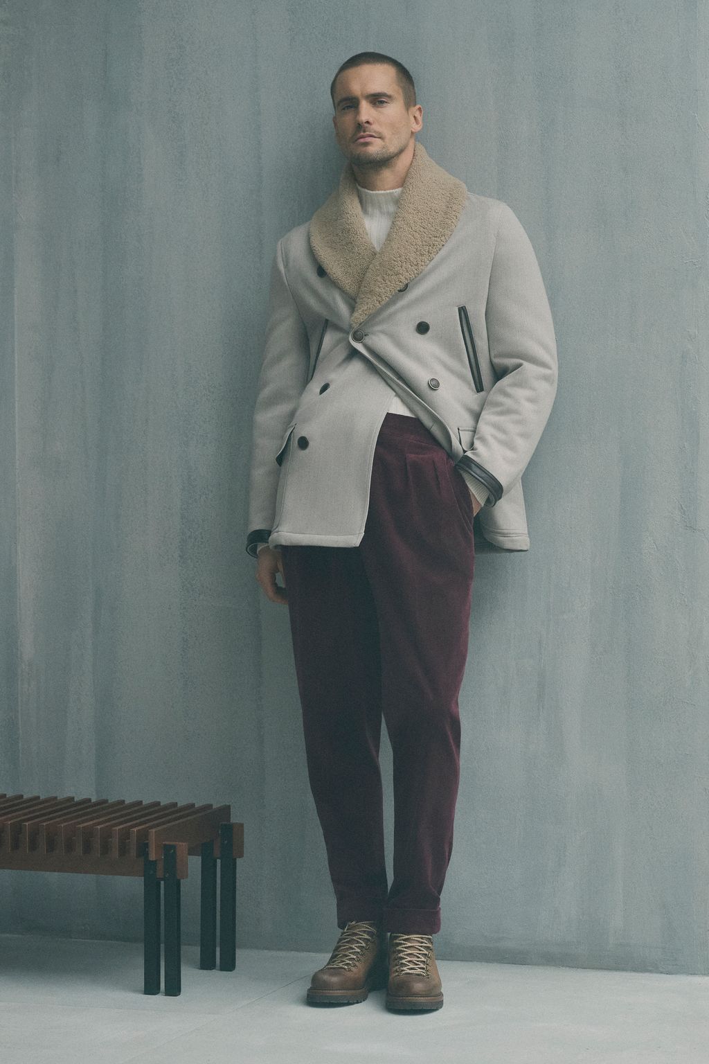 Fashion Week Milan Fall/Winter 2026 look 28 from the Brunello Cucinelli collection menswear