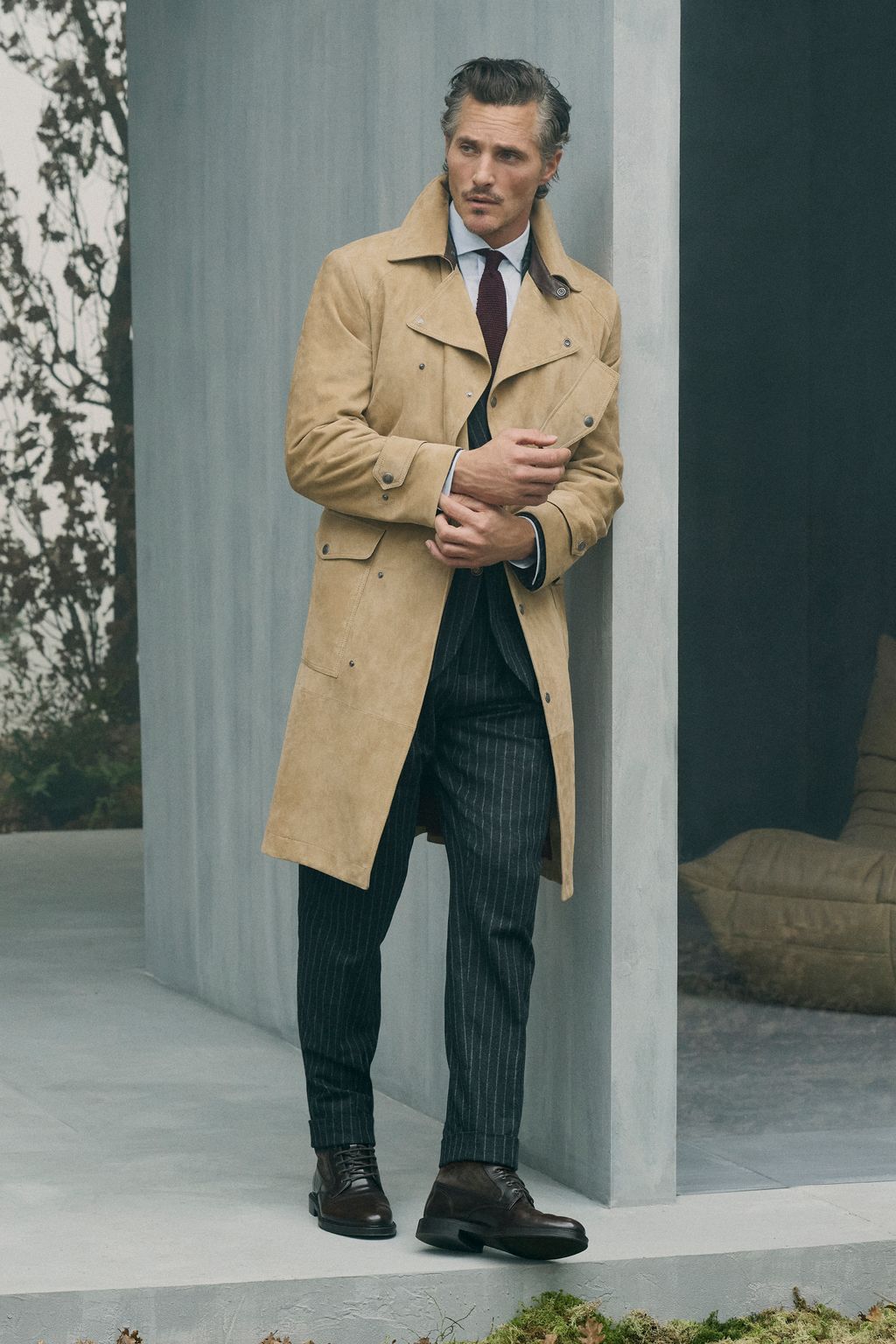 Fashion Week Milan Fall/Winter 2026 look 32 from the Brunello Cucinelli collection menswear