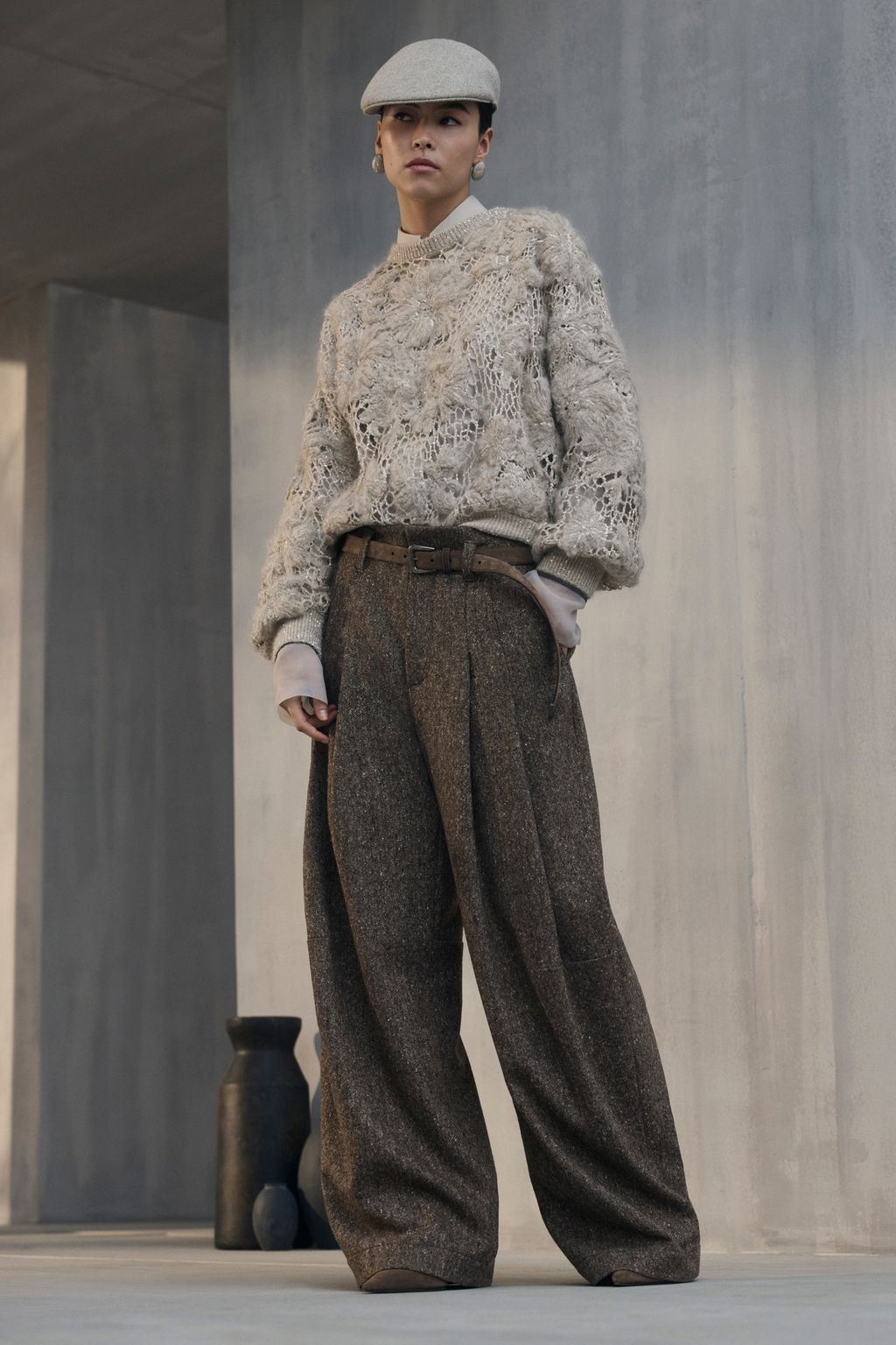 Fashion Week Milan Fall/Winter 2026 look 14 from the Brunello Cucinelli collection womenswear