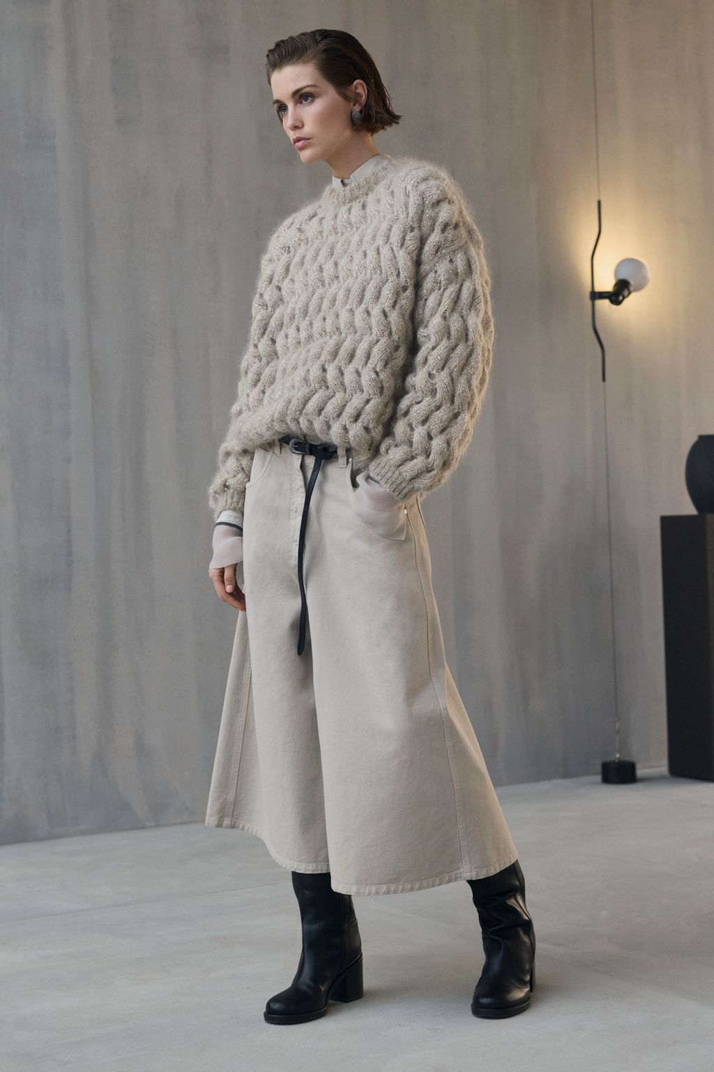 Fashion Week Milan Fall/Winter 2026 look 16 from the Brunello Cucinelli collection womenswear