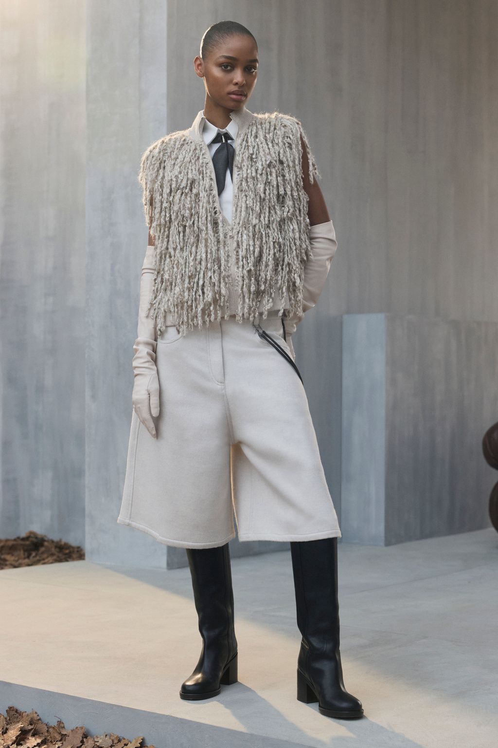 Fashion Week Milan Fall/Winter 2026 look 18 de la collection Brunello Cucinelli womenswear
