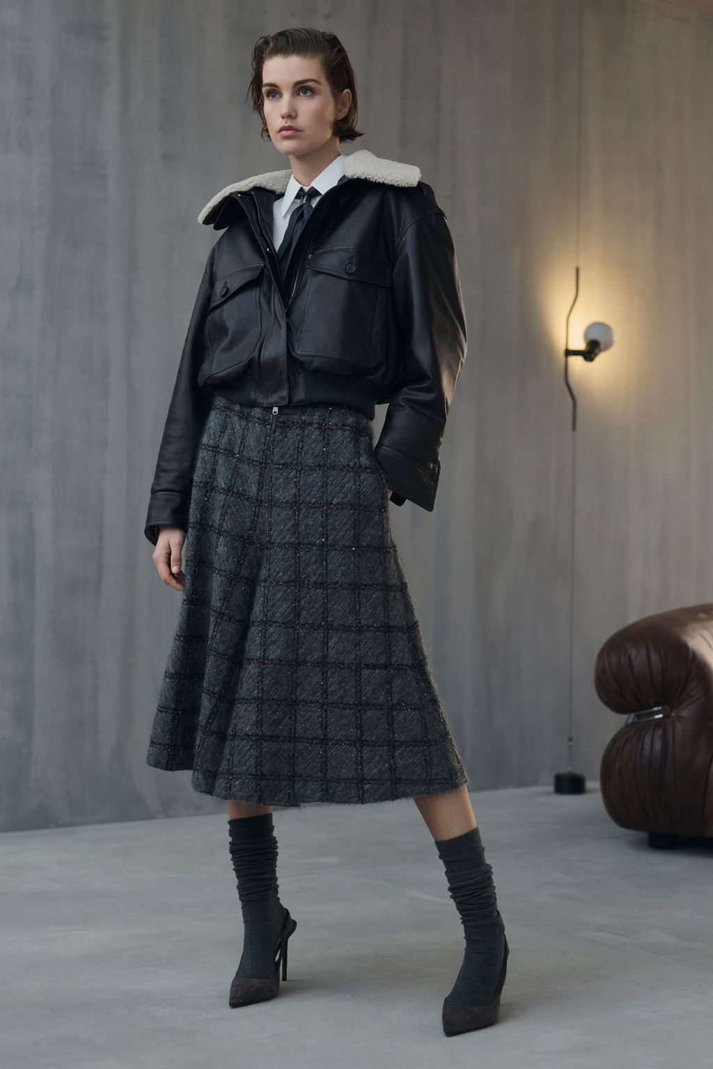 Fashion Week Milan Fall/Winter 2026 look 22 de la collection Brunello Cucinelli womenswear