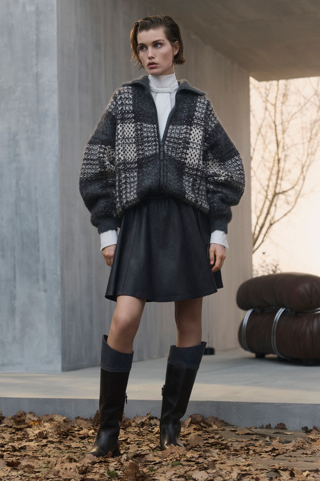 Fashion Week Milan Fall/Winter 2026 look 24 from the Brunello Cucinelli collection womenswear