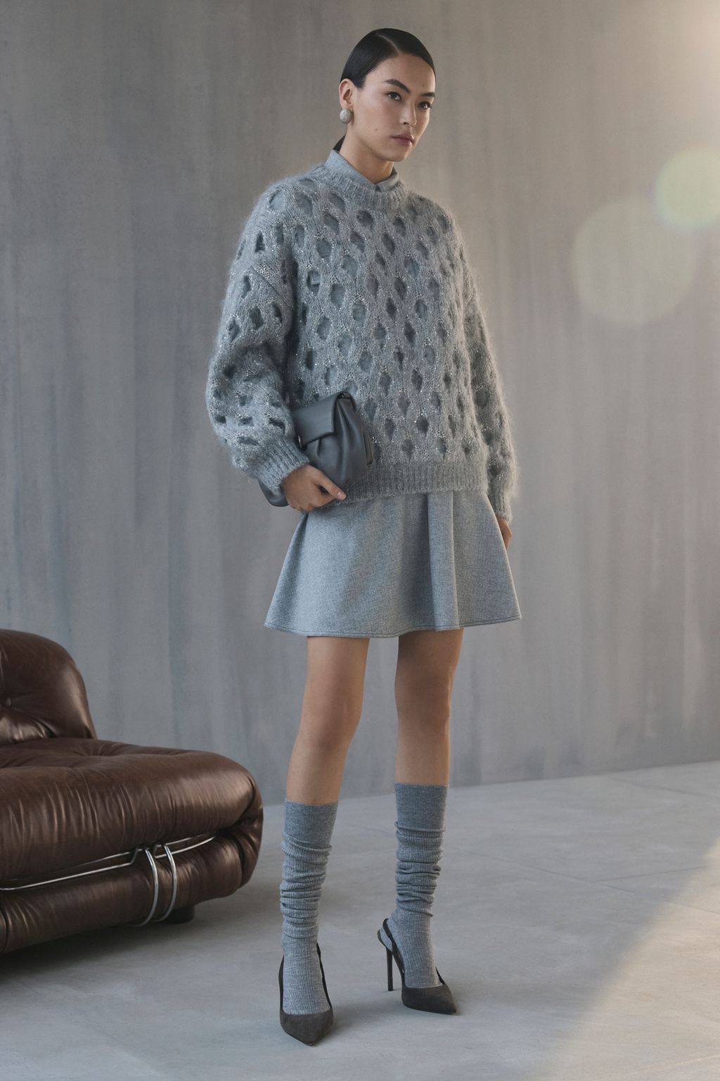 Fashion Week Milan Fall/Winter 2026 look 28 from the Brunello Cucinelli collection womenswear