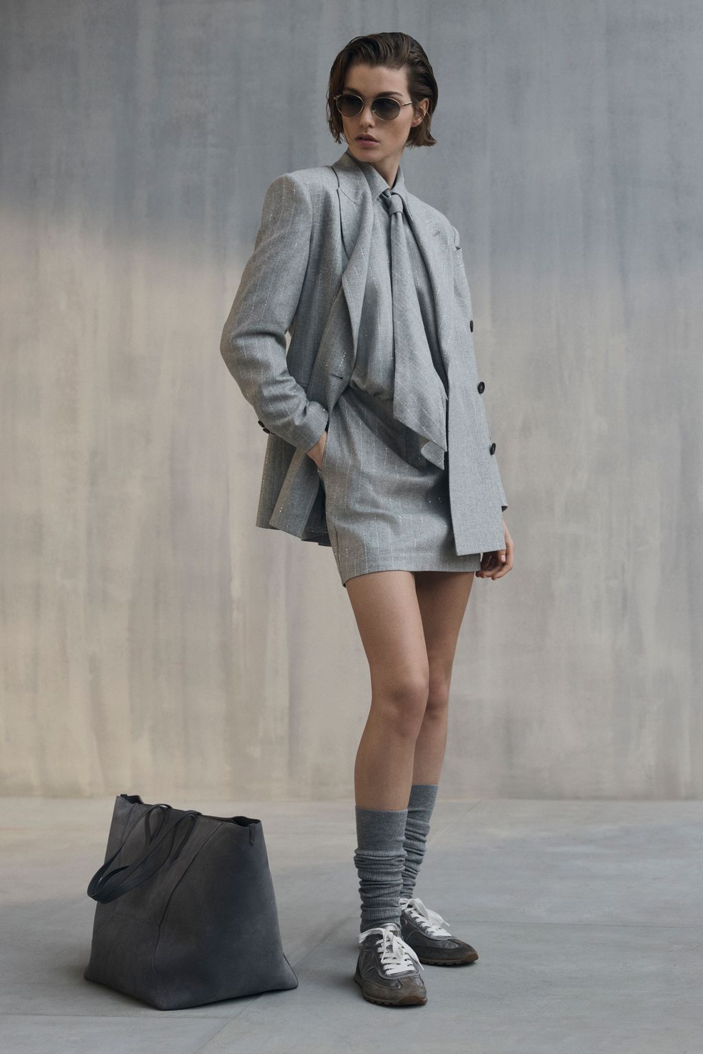 Fashion Week Milan Fall/Winter 2026 look 30 de la collection Brunello Cucinelli womenswear