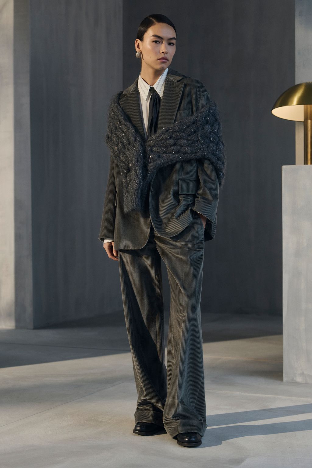 Fashion Week Milan Fall/Winter 2026 look 31 from the Brunello Cucinelli collection womenswear