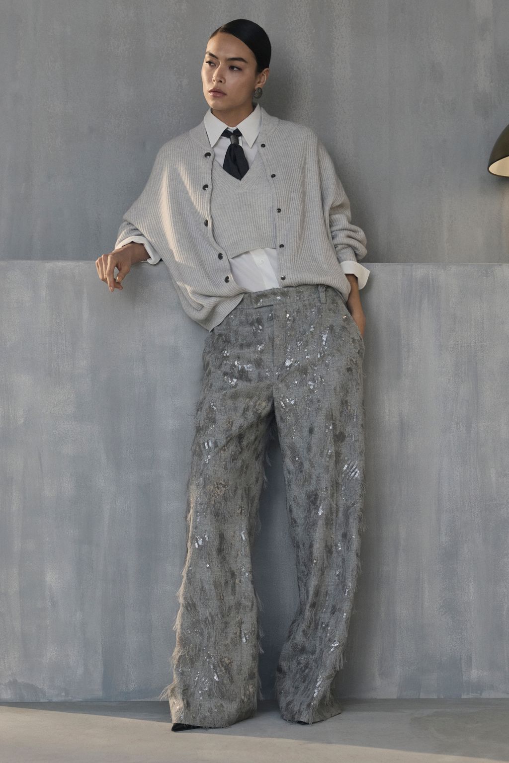 Fashion Week Milan Fall/Winter 2026 look 39 de la collection Brunello Cucinelli womenswear